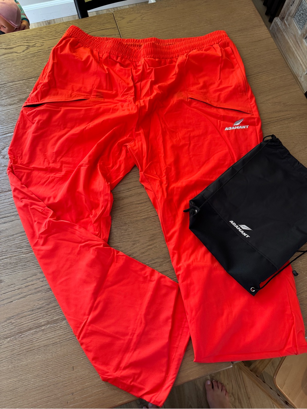Nwt Adamant Gear Voyager Nylon Pants Orange With Black Pouch - Size 4xl